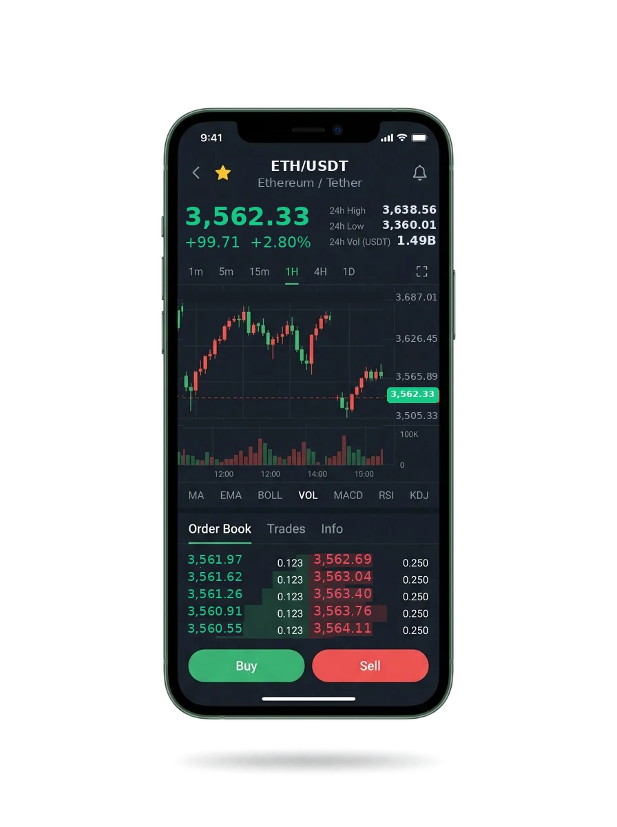 The Krone Vinsthavn mobile app showing a watchlist, a signal card and an account balance